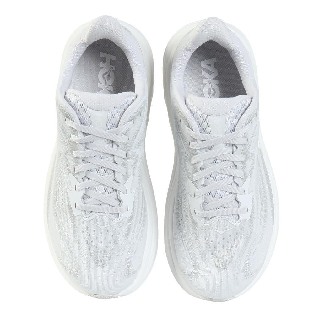 HOKA Clifton 10 Wide Running Shoes Size (Ice Gray, 26.0, Women's, 1162050-CRDS)