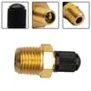 1/4 Inch NPT Brass Air Tank Fill Valve Solid Nickel Plated Brass Air Compressor Tank Fill Valve With Installed Core Plastic Cap