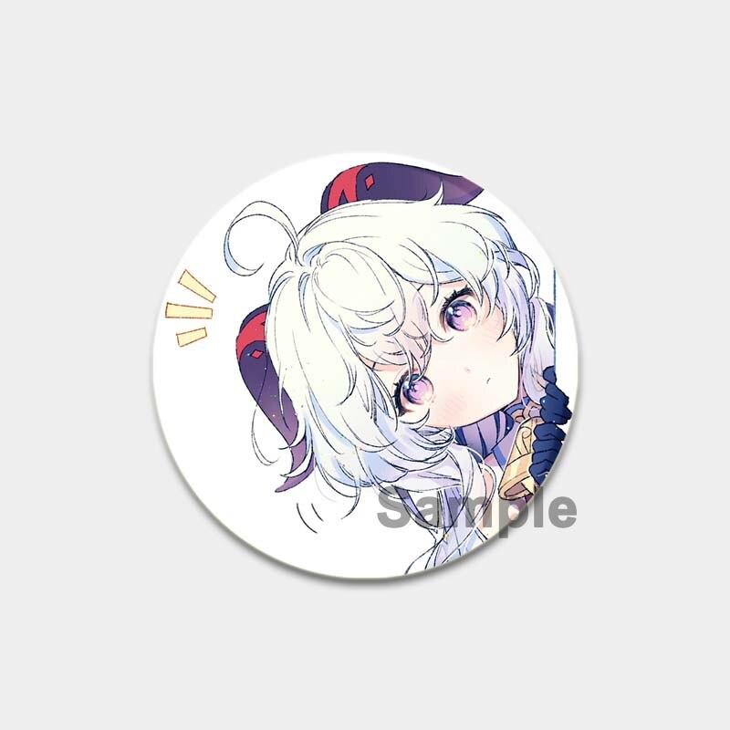 58 мм Genshin Impact, мягкая кнопка на лацкане, креативный забавный значок на воротнике, мультяшная фигурка, броши, одежда, ювелирные аксессуары, милые подарки