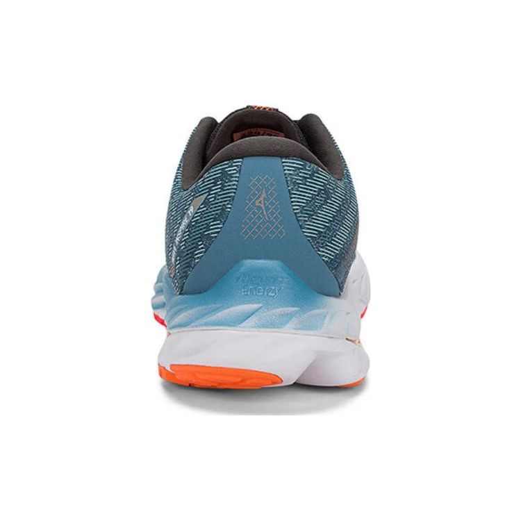 Mizuno Wave Inspire 19 Кроссовки для бега с круглым носком, на шнуровке, нескользящие, прочные, легкие, с низким верхом, мужские, синие J1GC234401