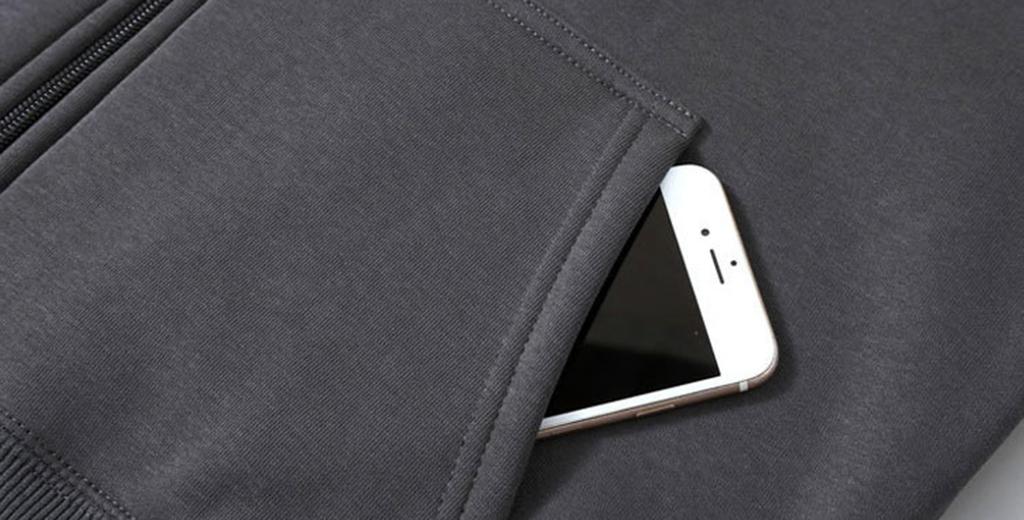 EASTEMPO Long Sleeve Loose Solid Plus Sizes Dark Women's Hoodie, Fall/Winter, Fleece-Lined, Zip-Up, Fit, Color, Stylish, (JP, Alphabet, L, Gray)