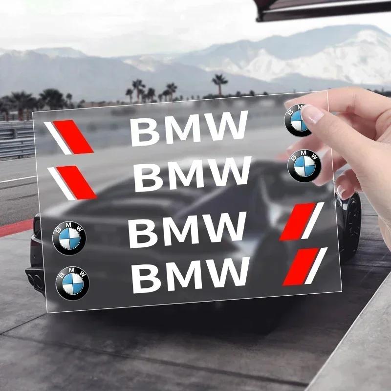 BXS1 4pcs Car Styling Door Handle Stickers Tire Rear View Mirror Decals For BMW E46 E85 E60 F10 E39 F30 E36 F20 E87 E90 E70 X3 X5
