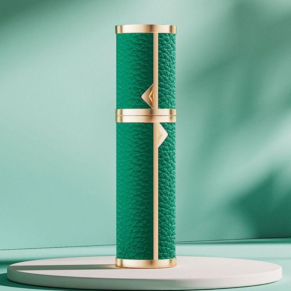 Luxury 5ml Real Leather Spray Bottle Aluminum Perfume Atomizer Refillable Bottle