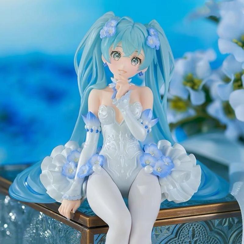 15CM Height "Hatsune Miku, Powder Butterfly Flower Elf Version, Figure/Garage Kit (GK) of Anime Girl, for Computer Case or Car Ornament, Gift
