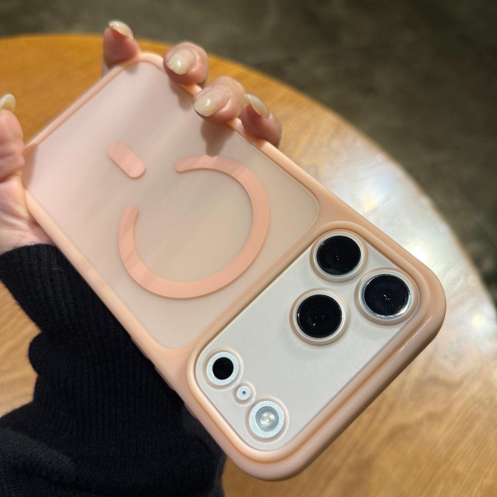 Матовый прозрачный чехол для беспроводной зарядки Magsafe для iPhone 17 Air 16 15 14 13 Pro Max, съемная защита объектива камеры, противоударный чехол