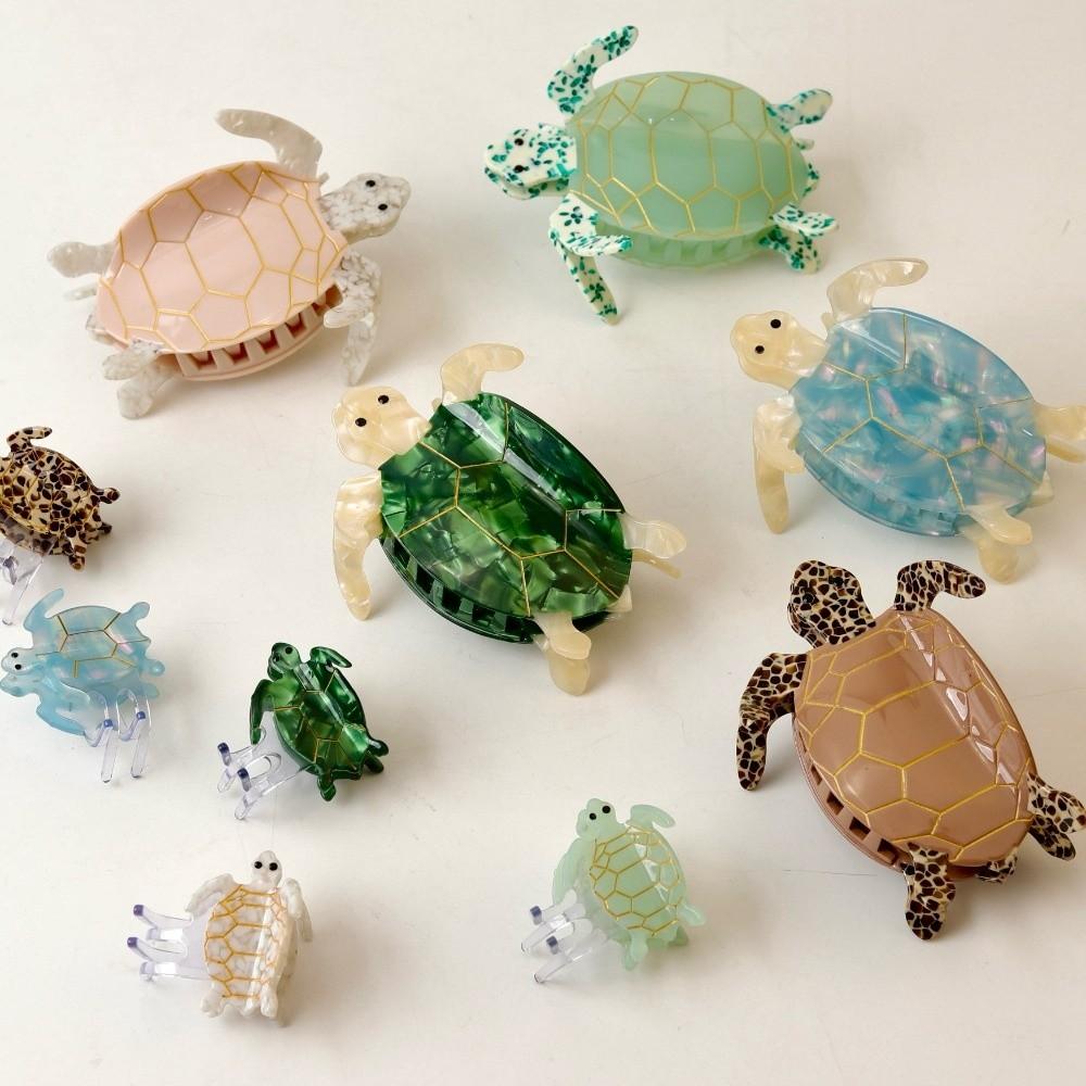 Уксусная Кислота Ацетат Черепаха Коготь для Волос Морское Существо Большая Акула Зажим Забавный Животное Зажим для Волос Девочка