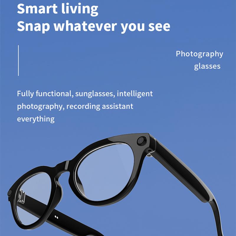 V03-T6 AI Smart Glasses 32MP HD Camera Mini 1200P Video Recording Sunglasses AI Intelligeng Office Assistant Wireless BT Headset