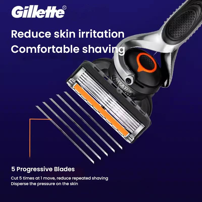 Gillette Бритва Fusion 5, 1 ручка, 4 бритвенные головки, 1 подставка.