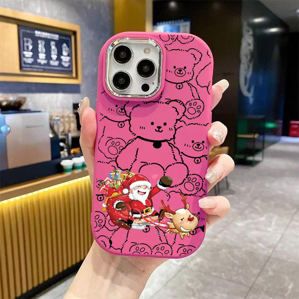 Чехол для телефона: 2D плоский дизайн, подходящий для защитного чехла iPhone 18 17 16 15 14 13 Pro, стиль для пары, живой и игривый, подарок на Рождество и Хэллоуин