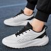 Men's White Running Shoes Breathable Lightweight Sports Shoes Cushioned Soles for Road Running Gym Workouts and Outdoor Travel