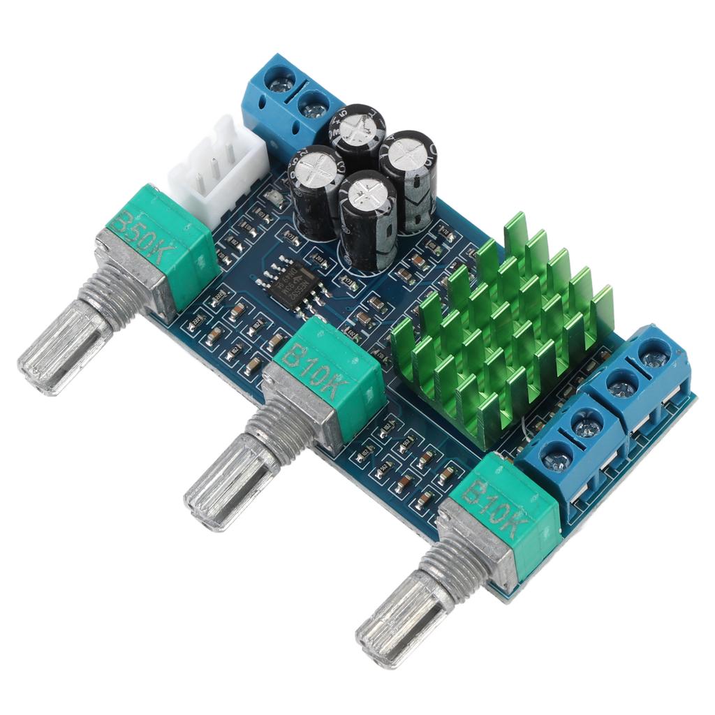 XH M567 DC 12 24V 80Wx2 Digital Sound TPA3116D2 Treble Bass Regulating Preset Pre Dual Channel Amplifier Board