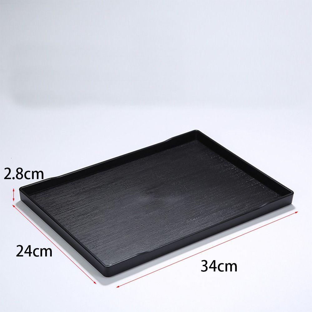 1 Pcs Black Serving Trays Rectangle Bed Table Tray New Large Plastic Tray Kitchen