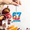 Плоский акриловый брелок 2D - доступен в нескольких цветах, идеально подходит для украшения рюкзака и подвески для ключей от машины