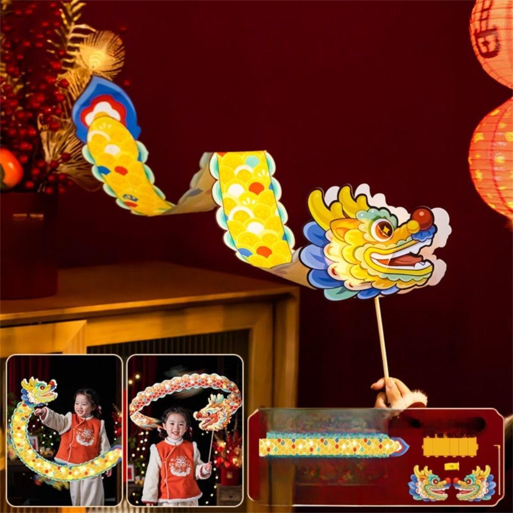 Cartoon Chinese Style Dragon Lamp Luminous Handheld Dragon Lantern  Spring Festival