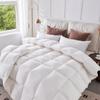 White Goose Down Comforter, Filled with Feather and Down, All Season Luxury Bedding Duvet Unltra Soft Quilt Winter Warm Blanket