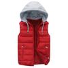 Men Autumn Winter Warm Vest with Hood Zipper Closure Waterproof Cold Prevention Sleeveless Casual Jacket Vest