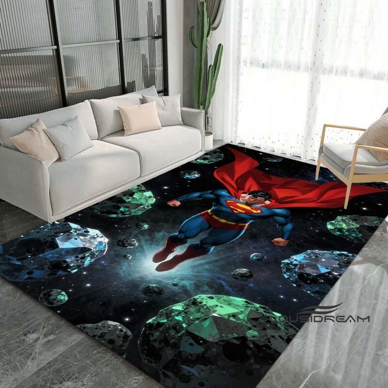 "Superman" Sci-Fi Movie Cartoon-Themed Rug — Suitable for Living Rooms, Bedrooms, Children's Rooms, Home Decor, and Dressing Roo
