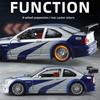 1/24 M3 GTR E46 Металлическая литая модель автомобиля Звук и свет Симуляция Оттяжка Мальчик Игрушечная машина Настольный дисплей Украшение Подарок на день рождения