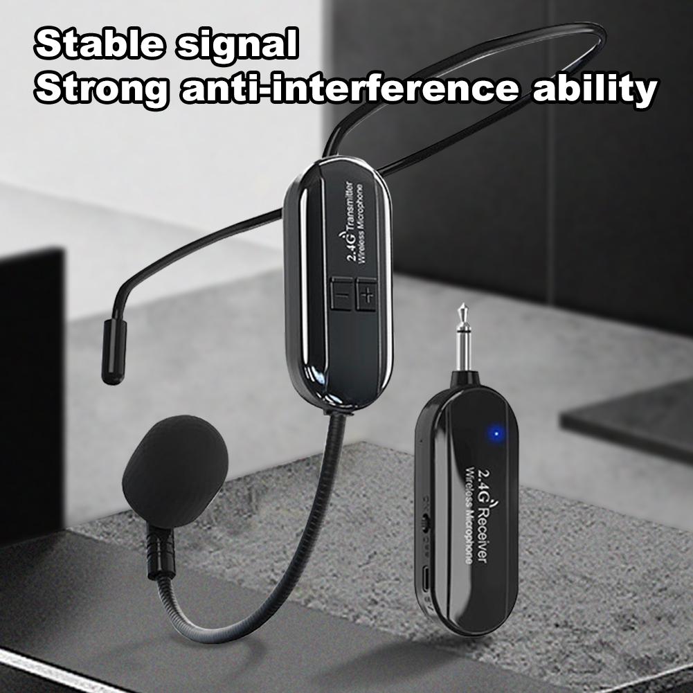 Беспроводная гарнитура-микрофон 2,4 ГГц Беспроводная гарнитура и ручной микрофон 2 в 1 Микрофон на голову Ручной микрофон 2 в 1 для преподавания, выступлений на открытом воздухе