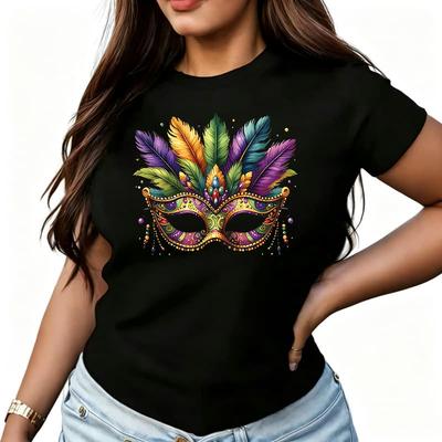 Glamorous Masks Womens TShirt Cotton Funny Graphic Short Sleeve Tee Novelty Shirt Casual Crew Neck Top SXl