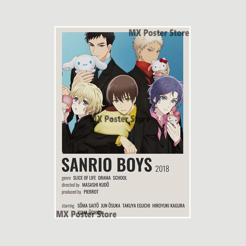 Убийца Демонов, белый бумажный плакат, классический японский аниме-сериал, художественная мультяшная живопись, наклейка для домашнего бара, художественная настенная декоративная фреска