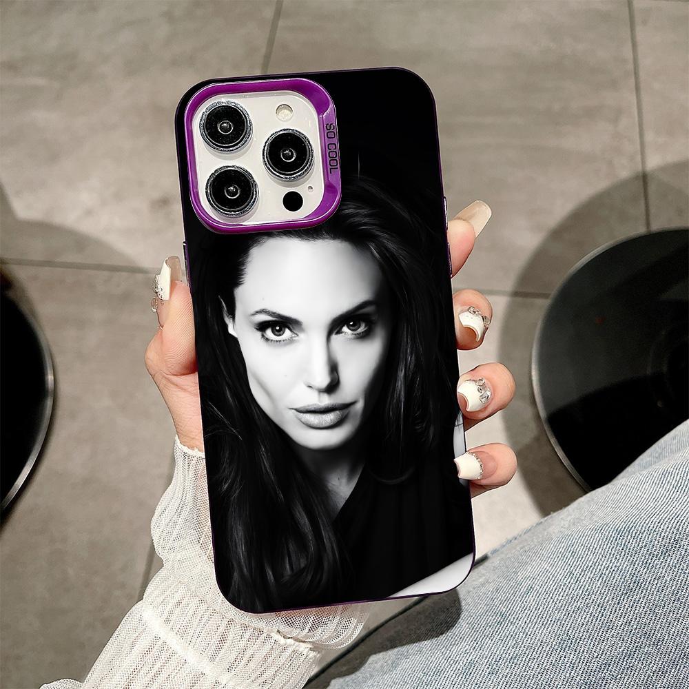 Angel Jolie Purple Translucent Mobile Phone Case for iPhone 17 16 15 14 13 12 11 X XR XS Air Pro Max Plus Colorful Cover