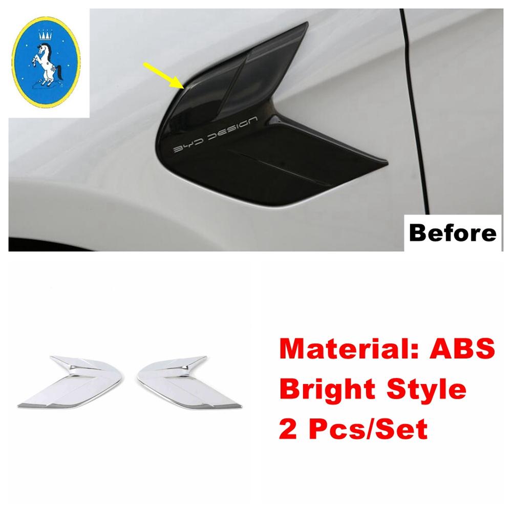 Side Door Body Leaf Board Panel Decoration Cover Trim For BYD Seal EV 2024 Chrome / Carbon Fiber Look Car Accessories