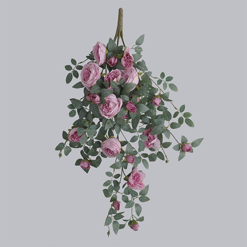 Artificial Hanging Flower Fake Hanging Rose Flower for Wall Home Room Garden