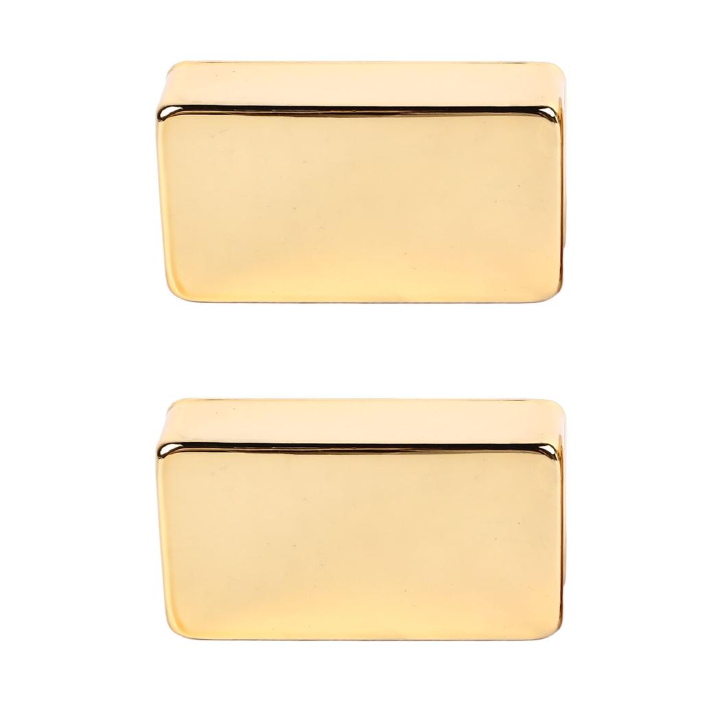 2 шт. Крышка звукоснимателя для электрогитары закрытого типа, герметичный хамбакер, двухкатушечный звукосниматель, латунный корпус, золото