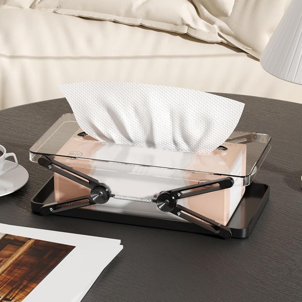 Прозрачный держатель для салфеток, пружинный диспенсер для салфеток, прозрачная настольная крышка для коробки салфеток для дома, офиса, ванной комнаты, автомобиля