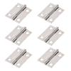 10pcs Silver Furniture Hinges 4 Hole Small Hinges Foldable Hinges  Woodworking Craft Project