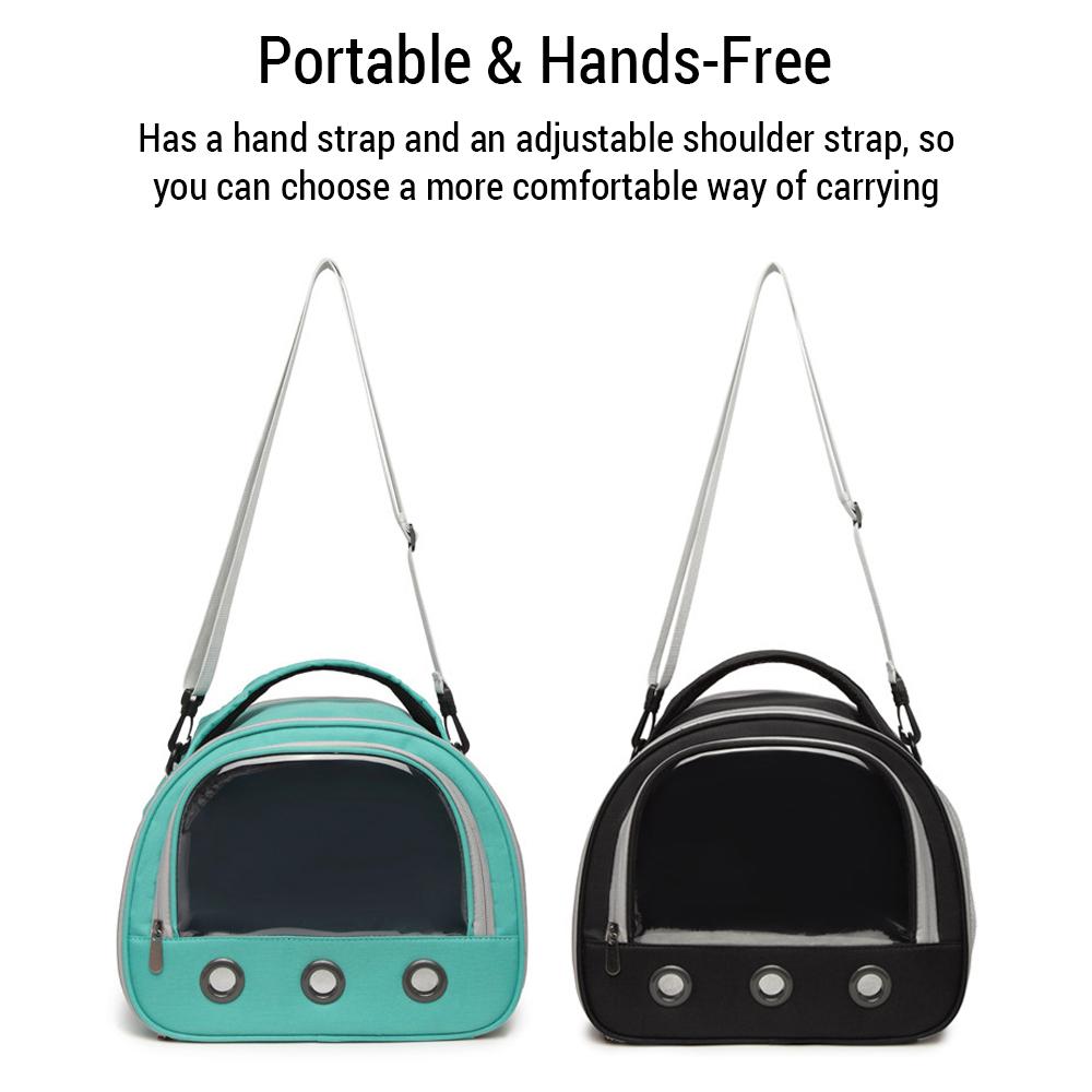Портативная сумка-переноска для мелких животных, дышащая морская свинка, сумка для переноски кроликов на плечевом ремне с прозрачным окном