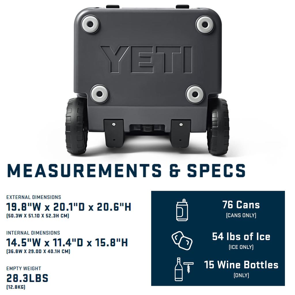 YETI Дорожный колесный кулер Угольный 48