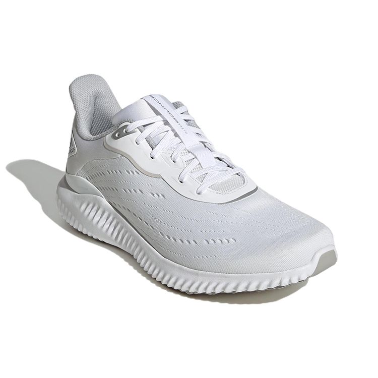 adidas Alphabounce Удобная Универсальная Ткань Прочные Дышащие Низкие Повседневные Кроссовки для Бега Унисекс Белые HR0606
