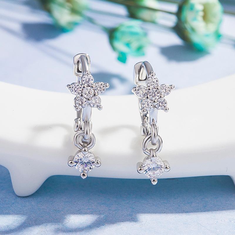 Lindon Women Copper Alloy Zircon Earrings Drop Earrings For Women Wedding Party Gifts