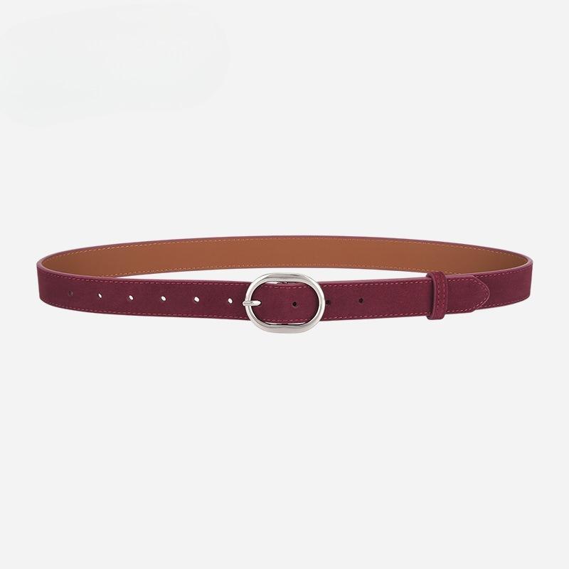 High-end Matte Leather Belt for Women with Versatile Skirt and Pants Decoration Ins Belt for Women