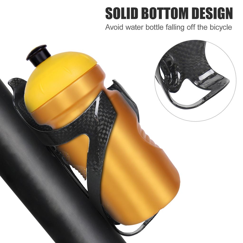 C-Fiber Cage Bike Water Bottle Holder Lightweight Durable Easy To Mount for 70-74mm Bottles