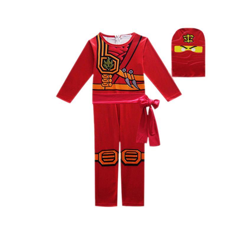 Крутой детский косплей-набор одежды в стиле Ниндзяго с перчаткой, шляпой и комбинезоном