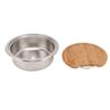 360x120mm 14.17x4.72in RV 304 Stainless Steel Sink Round Hand Wash Basin Sink with Bamboo Chopping Block for Boat