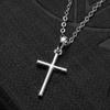 Trendy Minimalist Cross Pendant Necklace - Unisex Hip Hop Punk Style