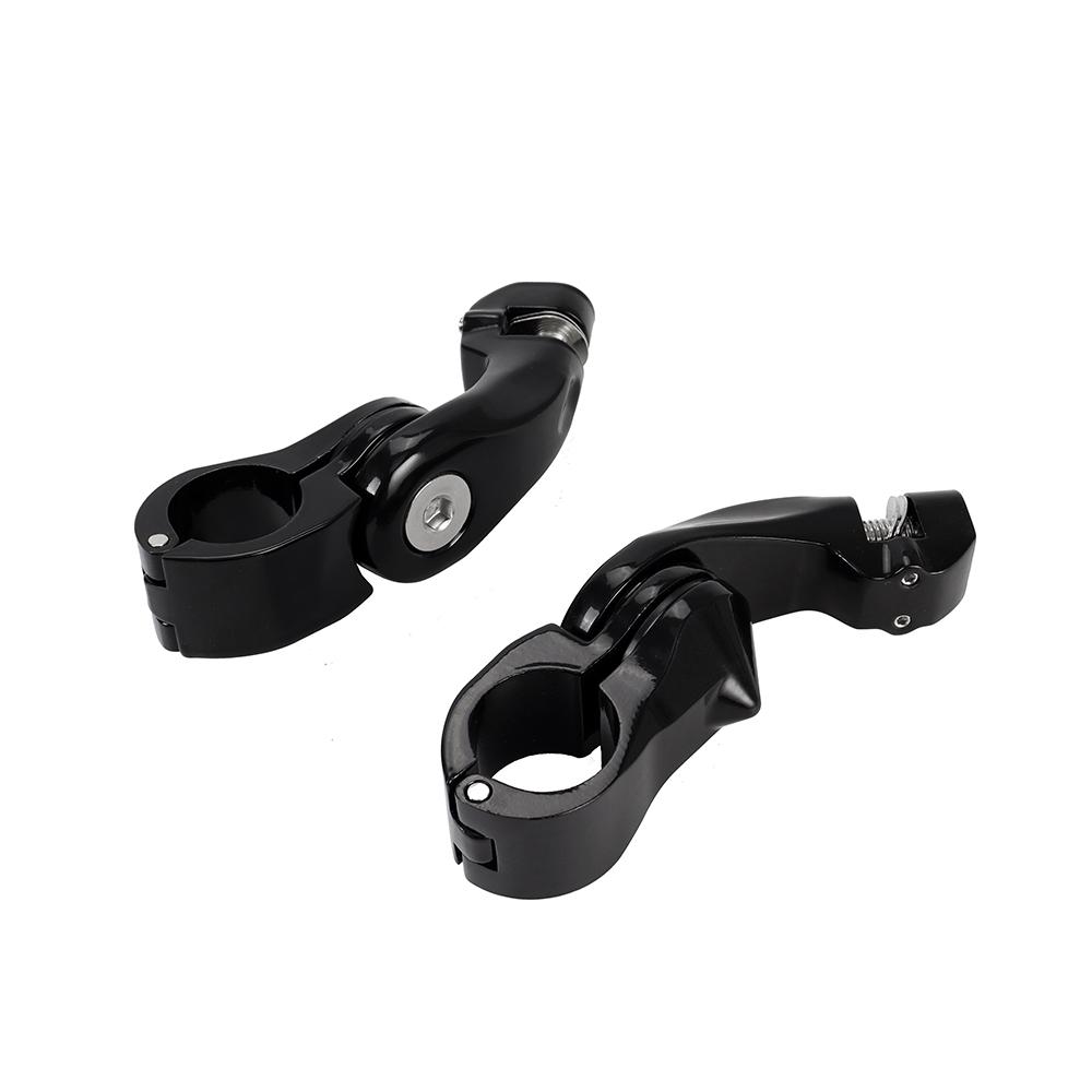 Motorcycle 32mm 1.25" Footpeg Clamp Short/Long Highway Engine Guards Foot Pegs Mount For Harley Sportster Dyna Touring Softail
