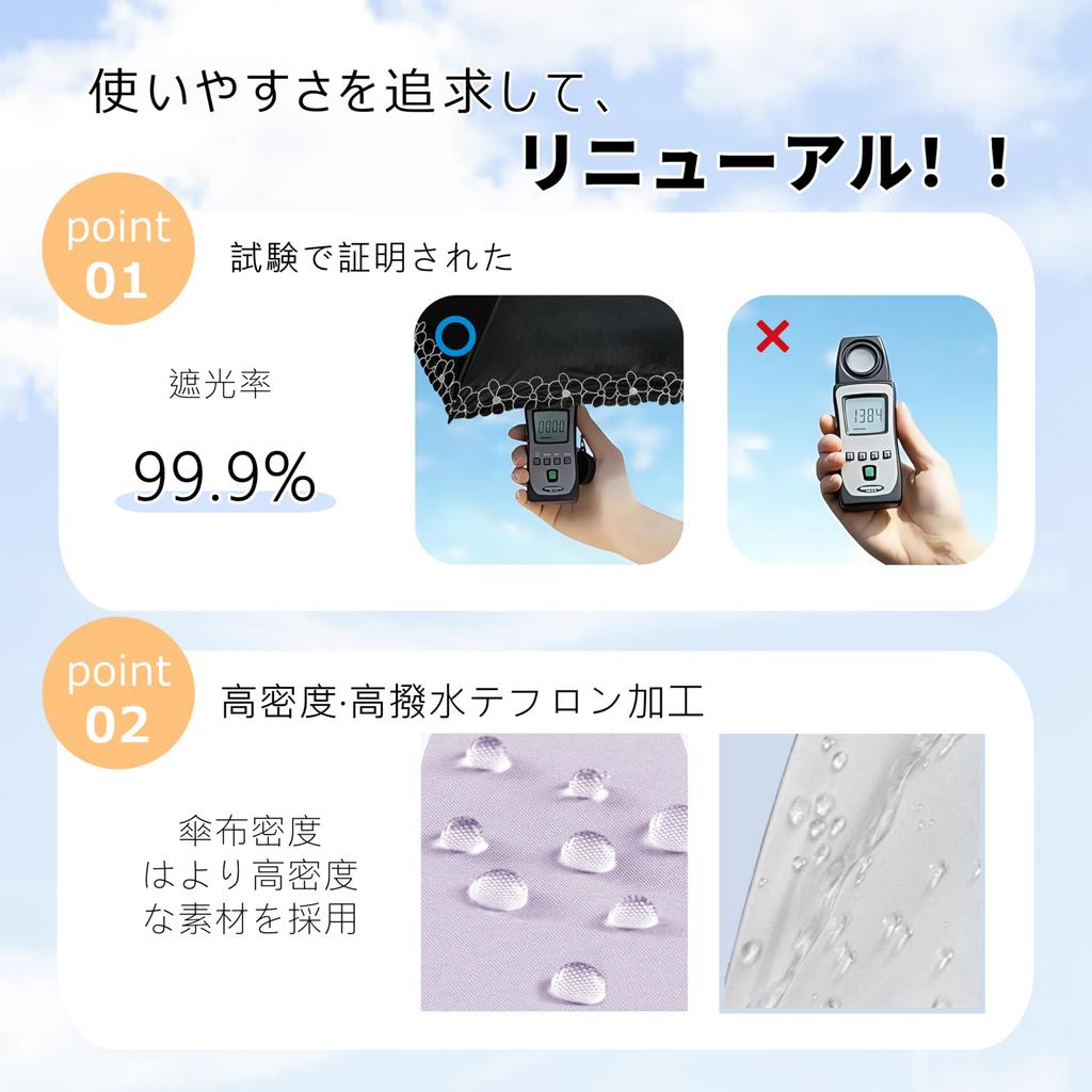 KAKADEN Sun Umbrella for Sunny and Rainy Complete UV Rainy Automatic Opening and Closing Opening and Oz Folding Umbrella for Floral Glass High Density