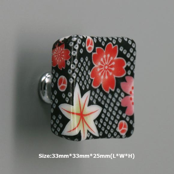 Cute Countryside Ceramic Furniture Knobs Decorative Cabinet Cupboard Pull Handles Nursery Kitchen Drawer Knob