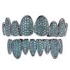 Bling Bling Rainbow CZ Zircon Paved Teeth Grillz Colorful Ice Bars Top Bottom Hip Hop Body Jewelry for Weddings
