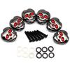 6 шт. Ручка колка для гитары с кнопкой, ручка ручки колка, металлическая ручка колка в форме черепа, для акустической, электрической и народной гитары