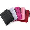 Lightweight Compact Purse Wallet Mini Leather Credit Card Holders Zipper Coin Pocket Bag for Women Men
