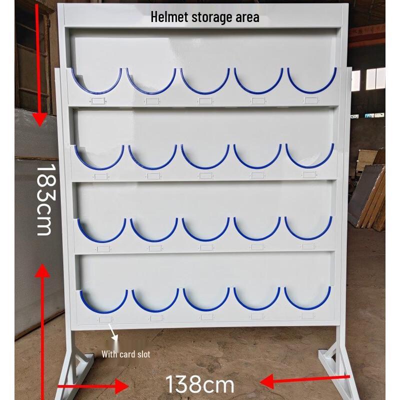 20-Position Galvanized Safety Helmet Storage Rack