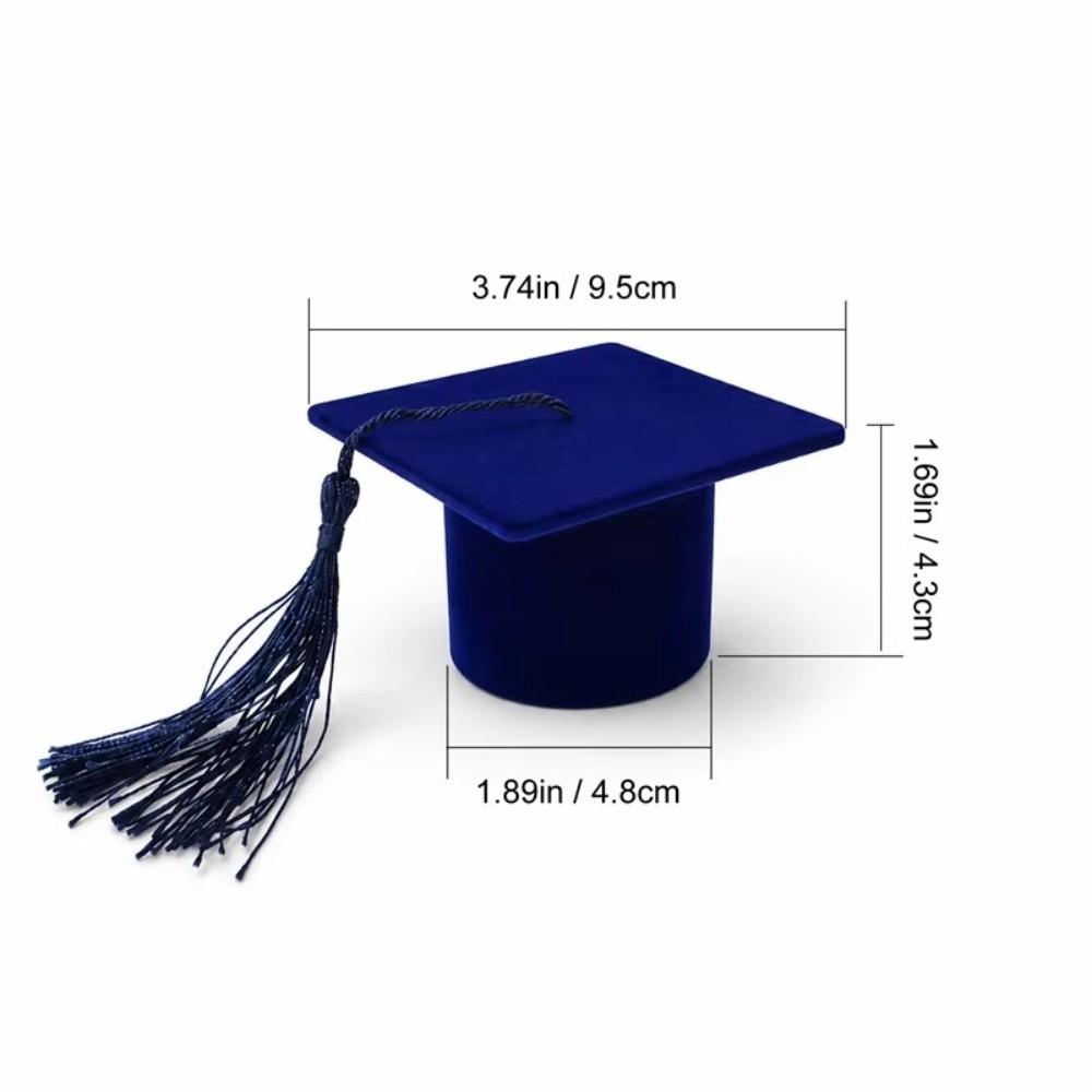 Composites Doctoral Hat Ring Box Earrings Packaging Box Student Graduation Season