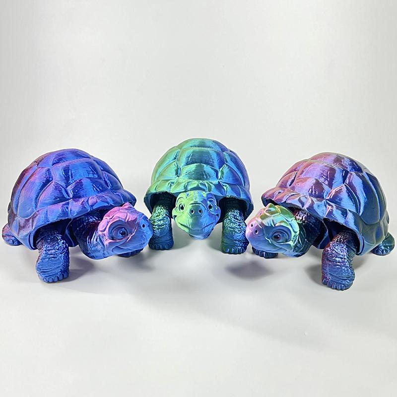3D-печатные черепахи, животные, игрушки, украшения для дома, комнаты, автомобиля, настольные украшения и свободное движение суставов, многосуставные, подвижные