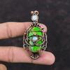 Медный Зеленый Бирюзовый Кулон Кулон Глаз Фатимы Медная Проволока Обмотанные Драгоценные Камни Кулоны Кулон из Лунного Камня Кулон Ручной Работы Медные Ювелирные Изделия